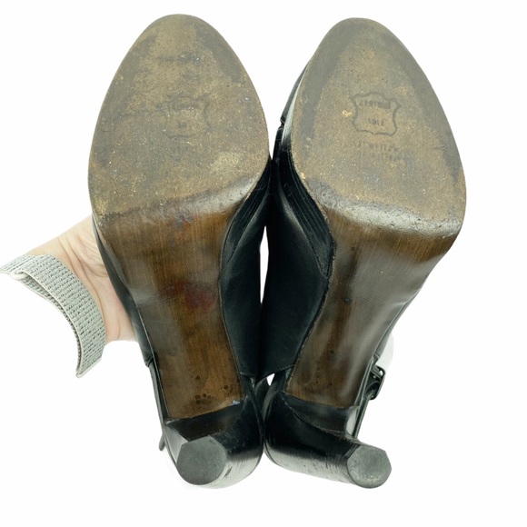 Stuart Weitzman Leather Platform Slingback Pumps Heels 7.5 - Picture 9 of 9
